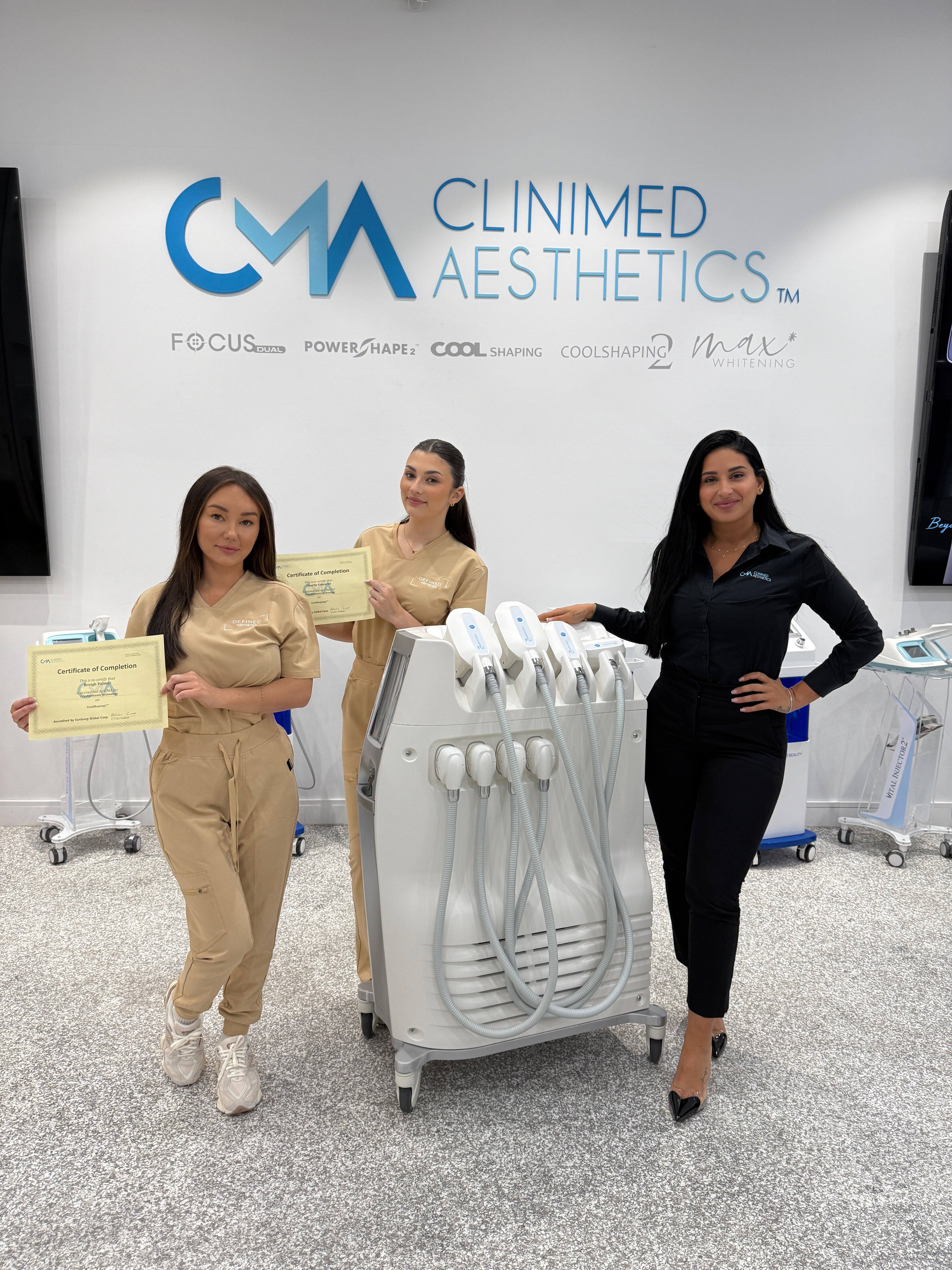 Defined Aesthetics team with medical-grade body contouring equipment