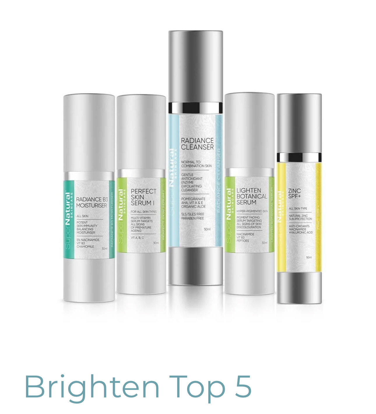 Brighten Top 5 - Professional skincare range available in clinic